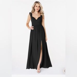 Azazie Stassie Dress - Black